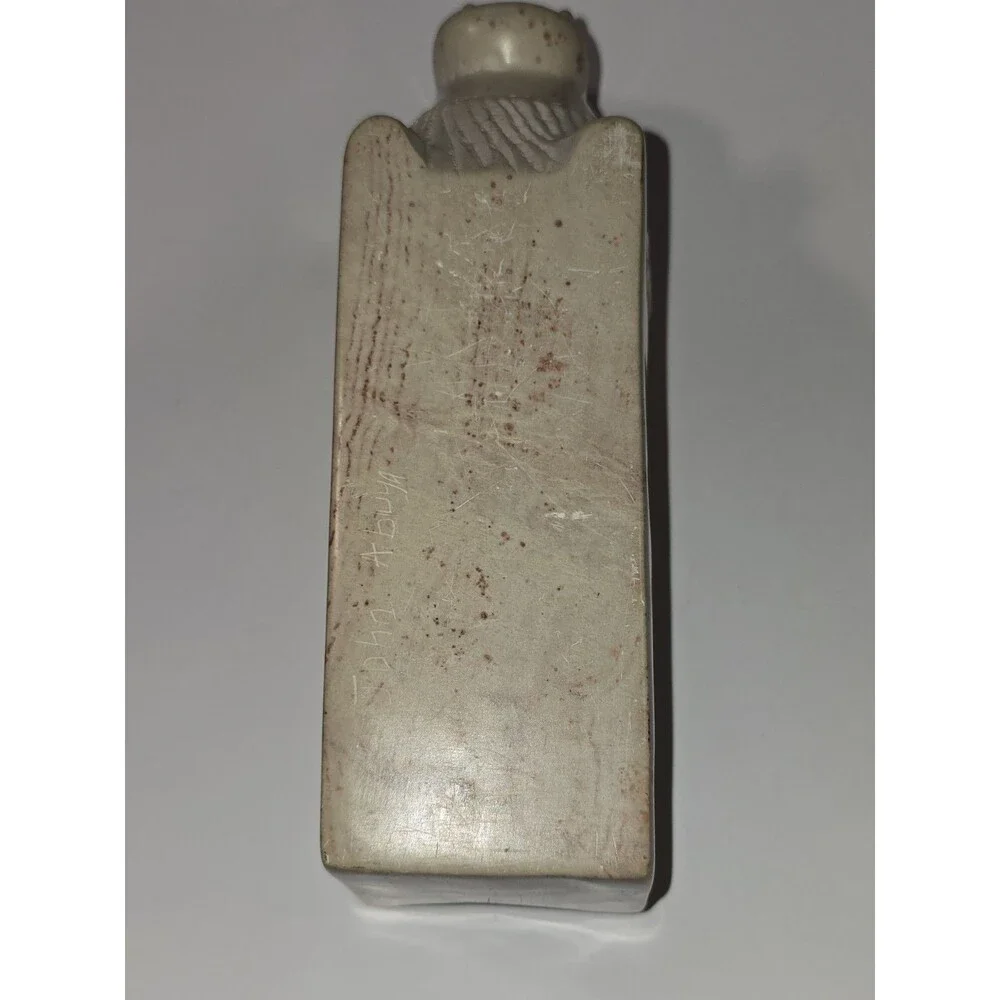Signed John Tabule Abuya Ogao Hand Carved Kisii Soapstone Lion Desk Organizer